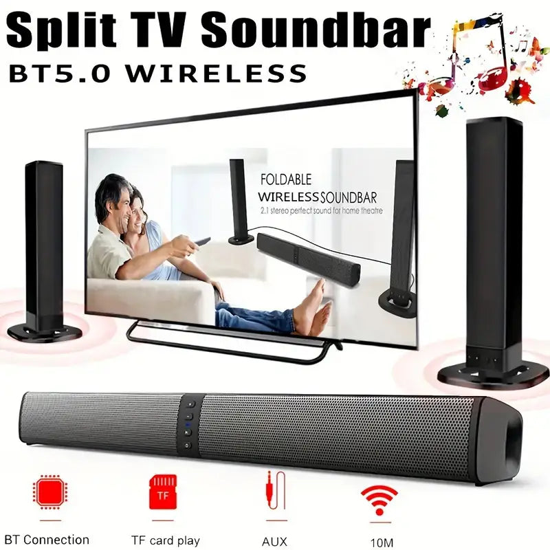 2-in-1 Soundbar For The Living Room Home Bluetooth Speaker With Built-in