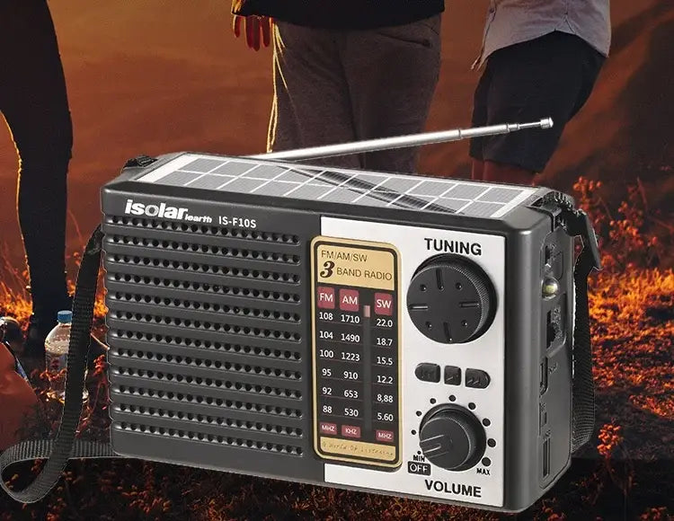Full Band Bluetooth Card MP3 Player Solar Emergency Charging
