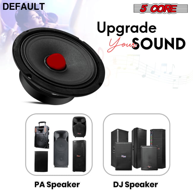 5Core 6.5 Inch 2Pcs Midrange Door Speaker 360W Subwoofer w Car Speakers Best Selling Products