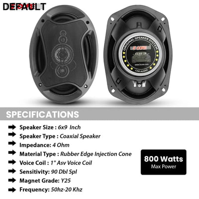 5Core 6x9 Car Speaker 800W 4Ohm 2 Way Coaxial w Super Tweeter Universal Fit for Vehicle CS 69 2W Speakers Electronics