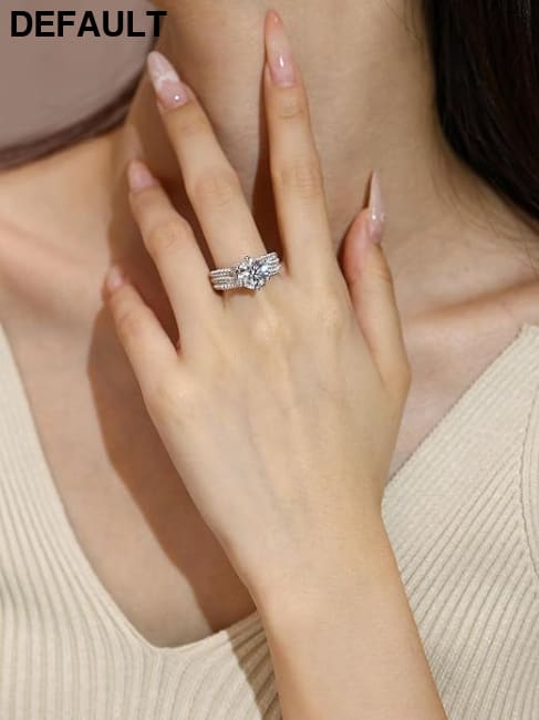 5ct Moissanite Engagement Rings For Women 11MM Center Stone D Color VVS1 Created Wedding Promise Proposal Her