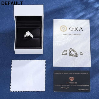 5ct Moissanite Engagement Rings For Women 11MM Center Stone D Color VVS1 Created Wedding Promise Proposal Her