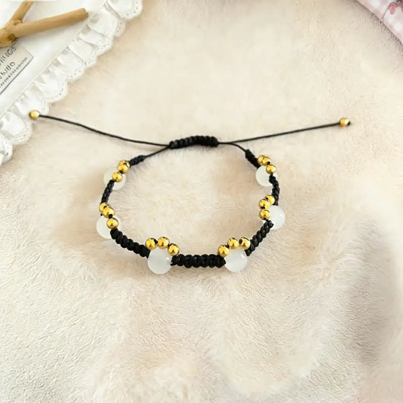 Retro Cat Claw Beaded Braided Bracelet For Women