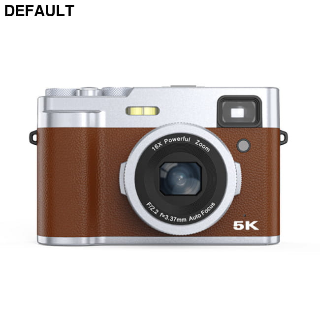 5K HD Dual Camera Fast Viewfinder with Rear Lens Brown Digital Cameras