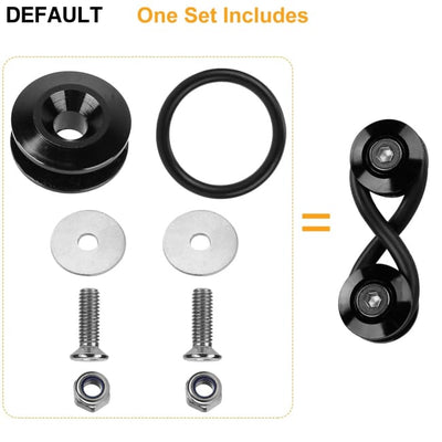 5Set Car Quick Release Bumper Fasteners Front Rear Holders Trunk Fender Hatch Lids Kit Black Accessories Bumpers