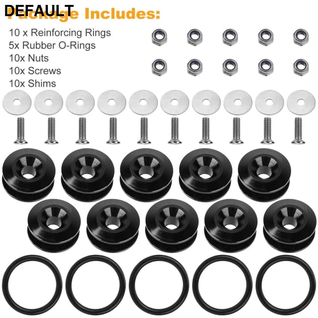 5Set Car Quick Release Bumper Fasteners Front Rear Holders Trunk Fender Hatch Lids Kit Black Accessories Bumpers