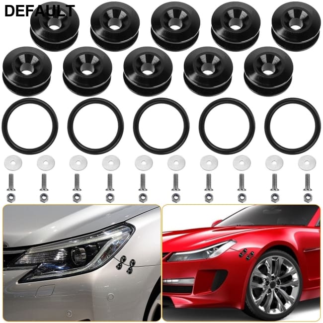 5Set Car Quick Release Bumper Fasteners Front Rear Holders Trunk Fender Hatch Lids Kit Black Accessories Bumpers