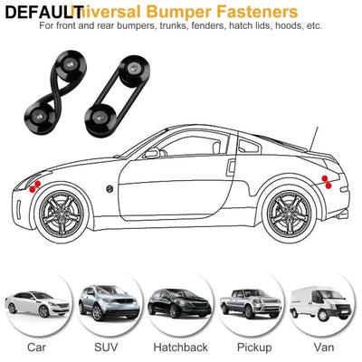 5Set Car Quick Release Bumper Fasteners Front Rear Holders Trunk Fender Hatch Lids Kit Black Accessories Bumpers