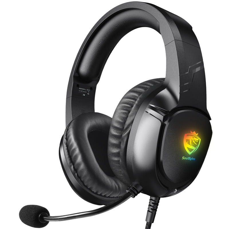 S20 Head mounted Gaming Earphones Wired RGB Luminous Computer Esports PS4
