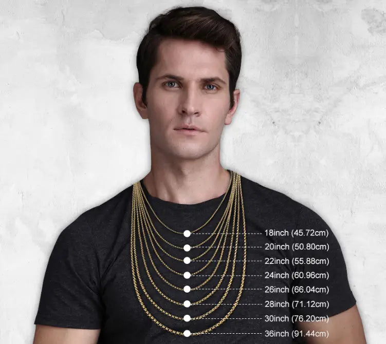 Necklace Chains Black Silver Gold Byzantine Box Link Stainless Steel Chain Neckalaces for Men