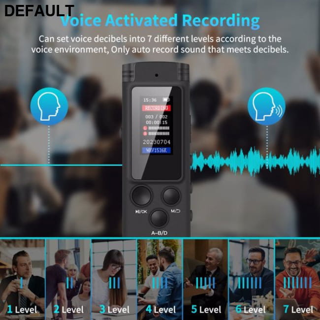 64GB Digital Voice Activated Recorder for Lectures and Meetings as picture / US Recorders
