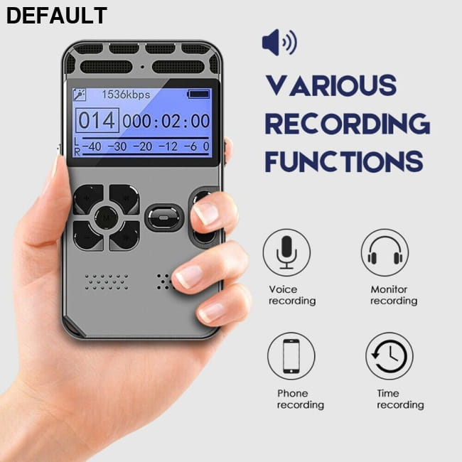 64GB Rechargeable LCD Digital Audio Sound Voice Recorder and MP3 Player Accessories