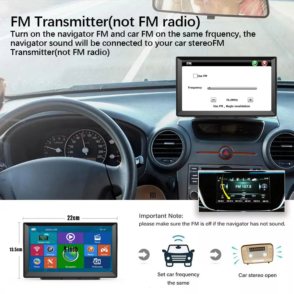 Portable 7inch Car GPS Navigator for Universal Use in Cars