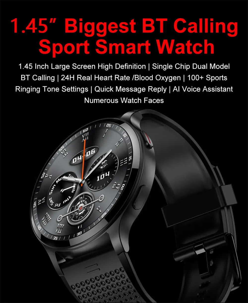 Men and women waterproof bluetooth call smart watch heart rate blood oxygen all day detection 15 kinds of sports push