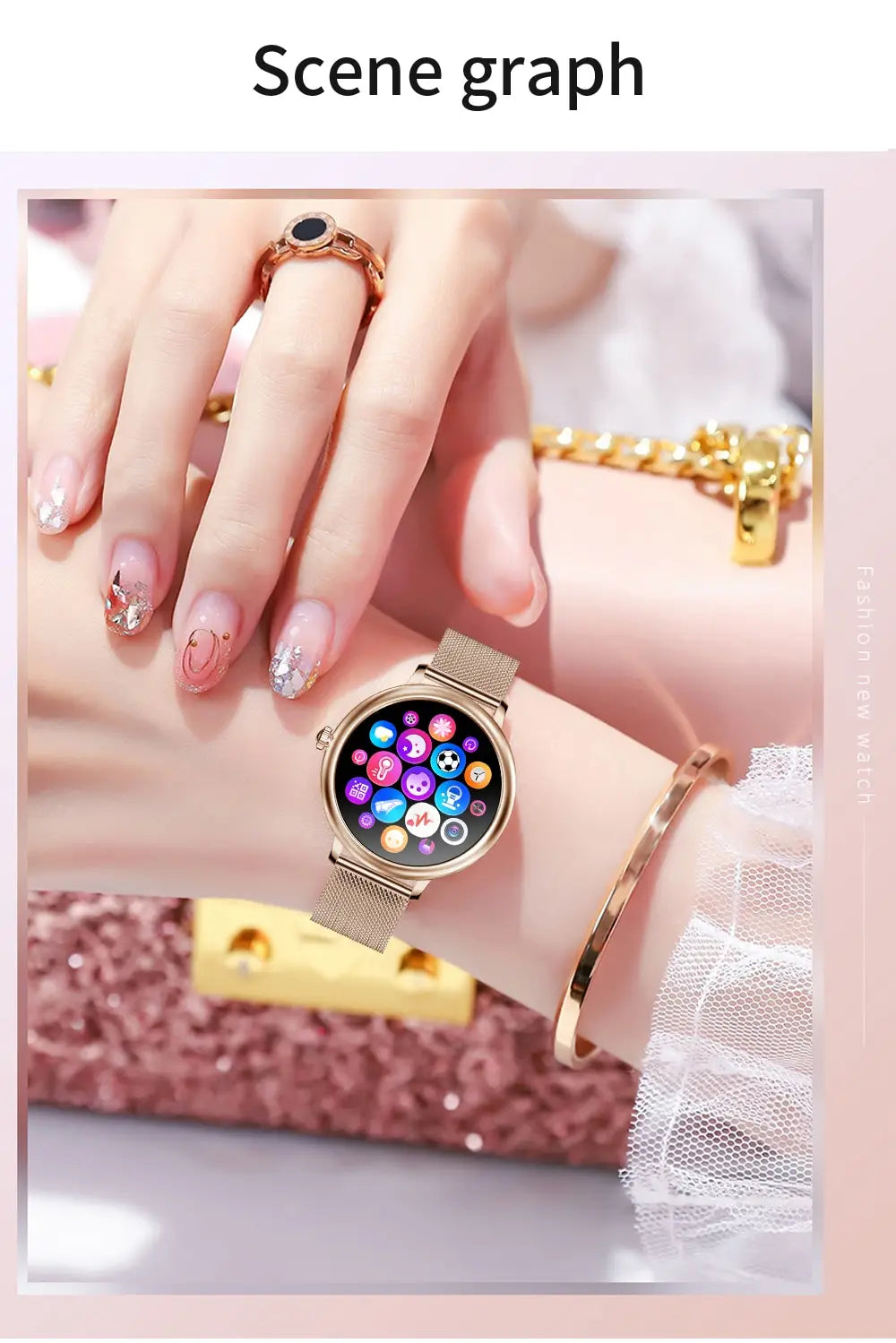 2020 SANLEPUS Stylish Women’s Smart Watch Luxury Waterproof Wristwatch Stainless Steel Casual Girls Smartwatch