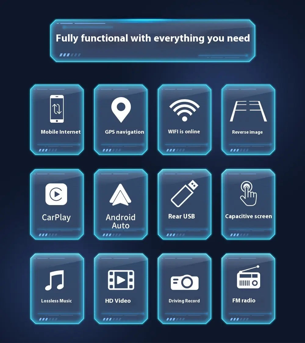 New Android 9-inch Car Bluetooth GPS Navigation Integrated Host