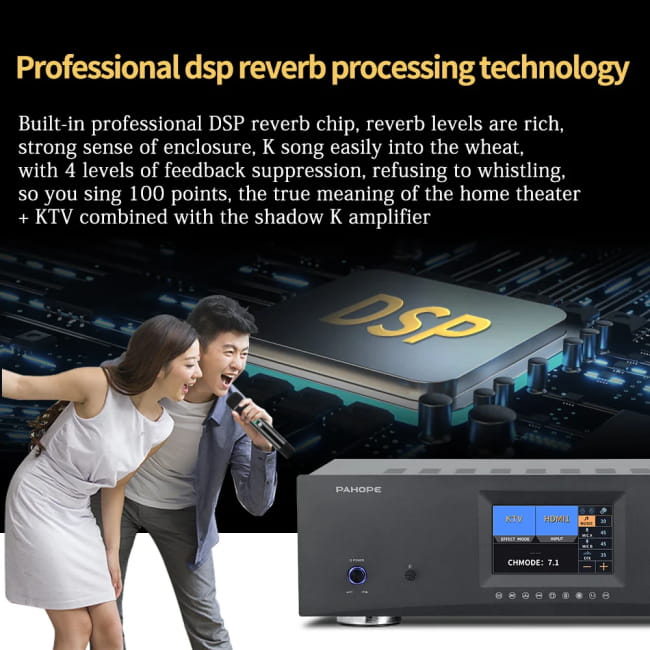 7.1 Home Theater System KTV Amplifier DTS Digital 3D/4K HD Black / MK-8000 T Audio Receiver Electronics