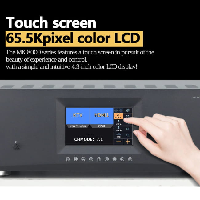 7.1 Home Theater System KTV Amplifier DTS Digital 3D/4K HD Black / MK-8000 T Audio Receiver Electronics
