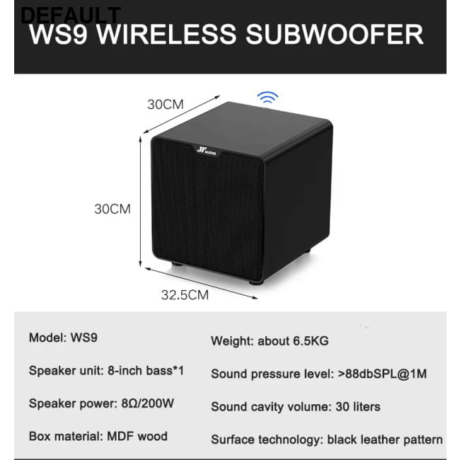 7.2CH Home Theater System Surround Sound Speakers 8 Inch Black / A9 + S9 + WS9 + 4SRL Systems