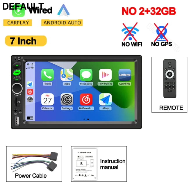 7/9/10 inch Universal Android 13 Car Radio 32G/64G 7Inch-NO 2-32G-MP5 Audio Receiver