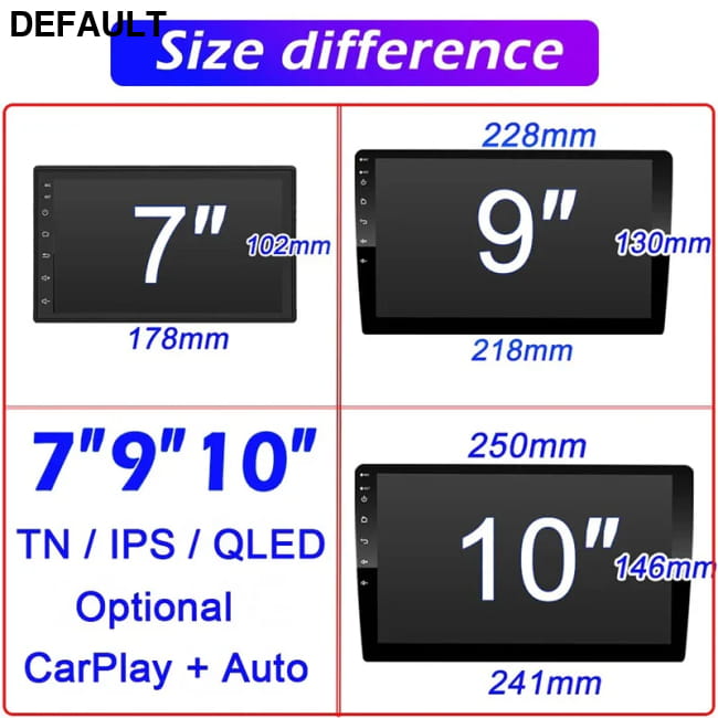 7/9/10 inch Universal Android 13 Car Radio 32G/64G Audio Receiver