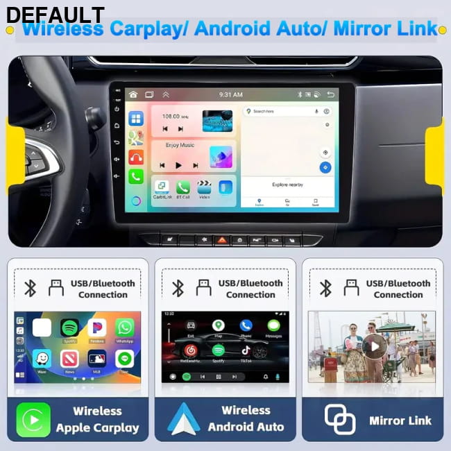 7/9/10 inch Universal Android 13 Car Radio 32G/64G Audio Receiver