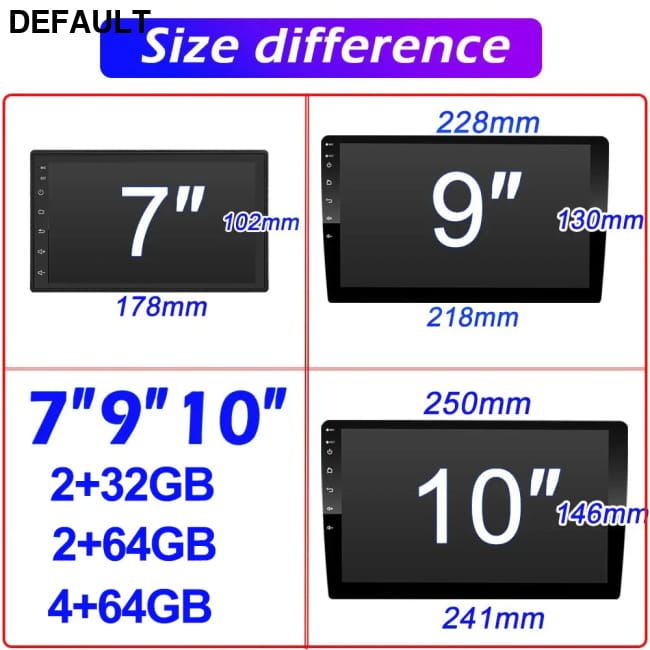 7/9/10 inch Universal Android 13 Car Radio 32G/64G Audio Receiver