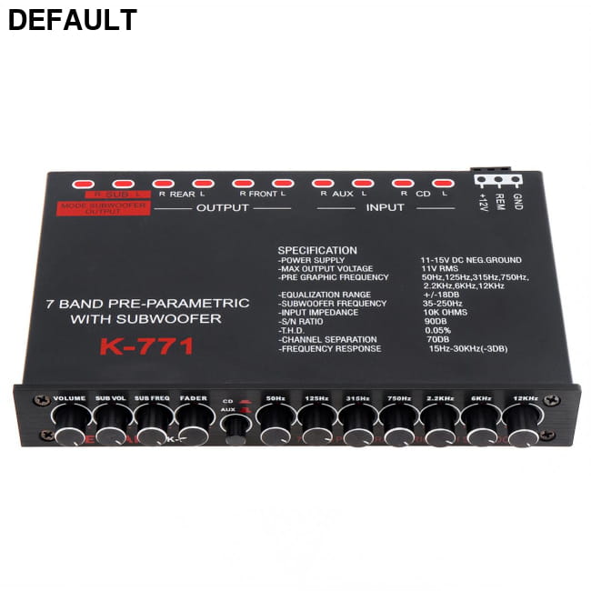 7 Band Audio Amplifiers Equalizer with Subwoofer Output and RCA Input CN Car Graphic Equalizers