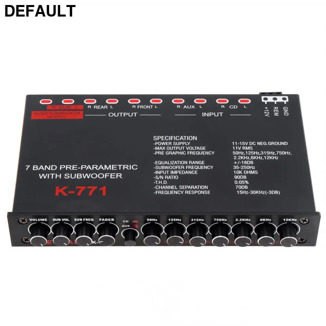 7 Band Audio Amplifiers Equalizer with Subwoofer Output and RCA Input CN Car Graphic Equalizers