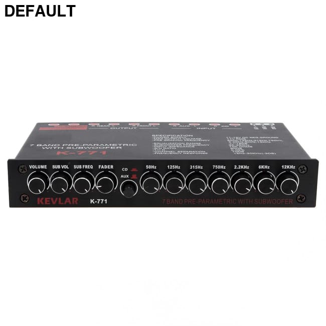 7 band Car Audio Amplifiers Equalizer EQ Frequency Adjustable RCA Input for Portable Devices + Subwoofer Output