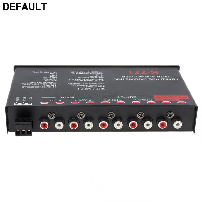 7 band Car Audio Amplifiers Equalizer EQ Frequency Adjustable RCA Input for Portable Devices + Subwoofer Output