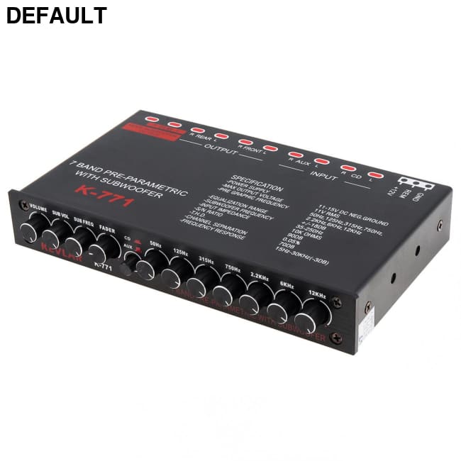 7 band Car Audio Amplifiers Equalizer EQ Frequency Adjustable RCA Input for Portable Devices + Subwoofer Output