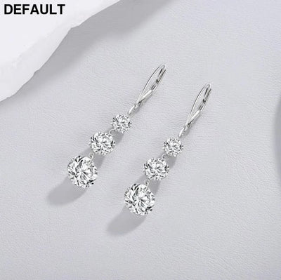 7 Carat Moissanite Dangle Earrings for Women D Color Lab Diamond Long Earring 925 Silver Hoops Wedding Engagement Fine