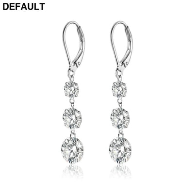 7 Carat Moissanite Dangle Earrings for Women D Color Lab Diamond Long Earring 925 Silver Hoops Wedding Engagement Fine
