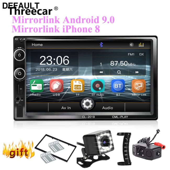 7 inch 2 Din Car Radio Bluetooth with Mirror Link Android 9 Audio Receiver Electronics