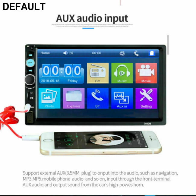 7-inch Bluetooth Car MP5 Player Black Audio Receiver Motor Vehicle A/V Players & In-Dash Systems