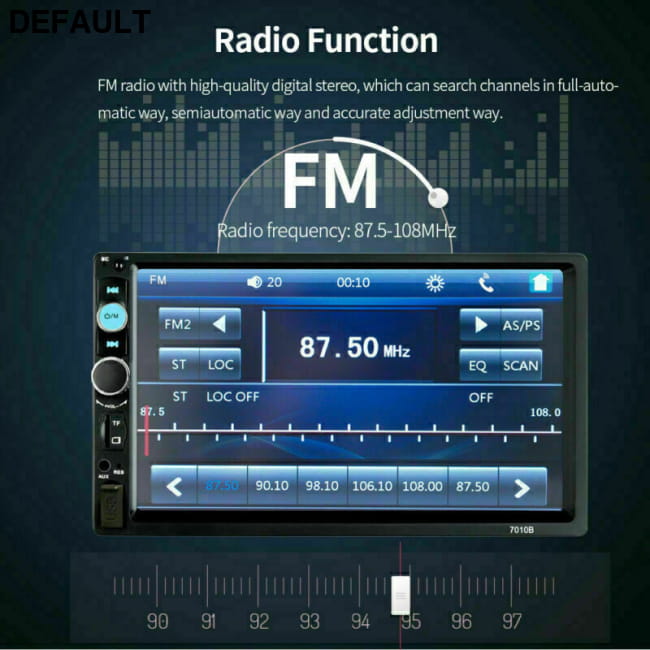 7-inch Bluetooth Car MP5 Player Black Audio Receiver Motor Vehicle A/V Players & In-Dash Systems
