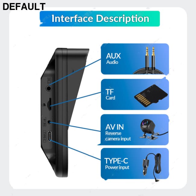 7-inch Car Portable PND Vehicle-mounted MP5 Player Wireless Carplay Smart Screen Reversing Image 1 Suction Cup