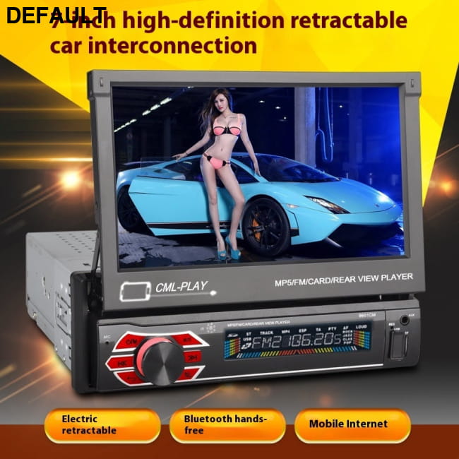 7-inch Car Telescopic Screen MP5 Video Player Standard DVD GPS Players Motor Vehicle Monitor Mounts