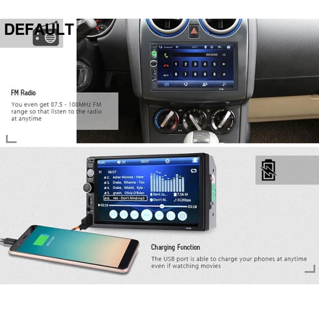7 Inch HD Autoradio Multimedia Player 2DIN Touch Screen with Bluetooth Car DVD GPS Players Electronics