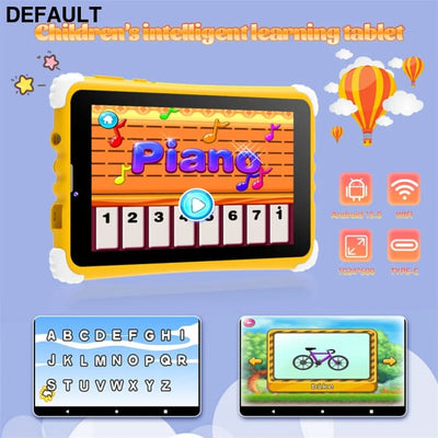 7 Inch Kids Tablet 4GB RAM 128GB ROM Android 15.0 MTK8321 Quad Core Dual Camera WIFI 1024*600 IPS Screen Childrem’s