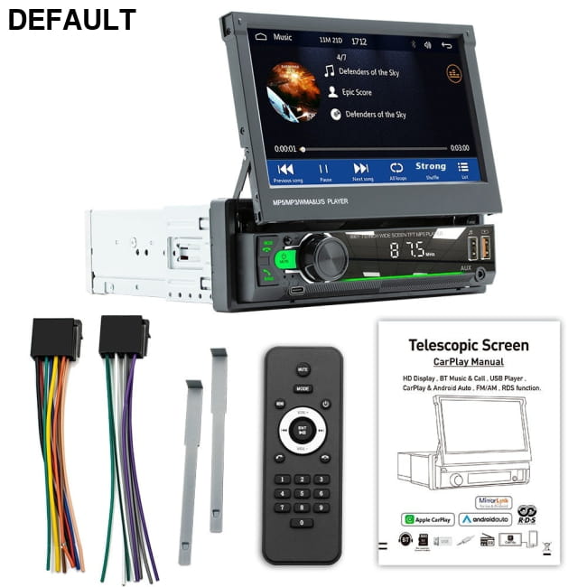 7-inch Telescopic Screen Vehicle-borne Bluetooth Player Car Audio Receiver Motor Vehicle A/V Players & In-Dash Systems
