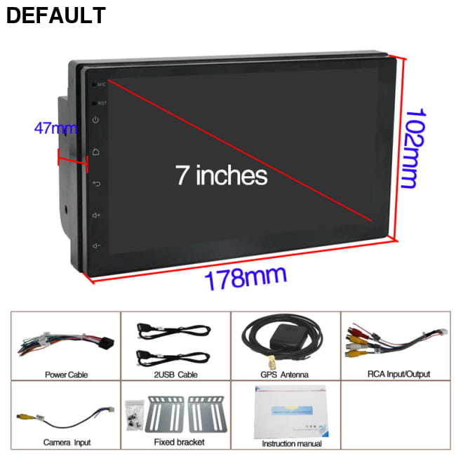 7 inch universal 2 din android touch screen player car video / 16g / 1g DVD GPS Players Best Selling Products