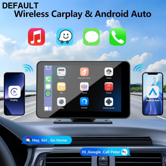 7-inch wireless Carplay portable car Bluetooth MP5 player Standard Configuration + Rearview Backup Camera DVD GPS