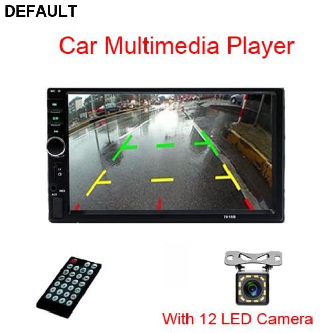 7018B Autoradio 2 Din Car Radio 7’’ HD Touch Screen Audio Stereo Bluetooth Video MP5 Multimedia Player Support Rear