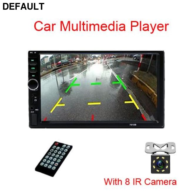 7018B Autoradio 2 Din Car Radio 7’’ HD Touch Screen Audio Stereo Bluetooth Video MP5 Multimedia Player Support Rear