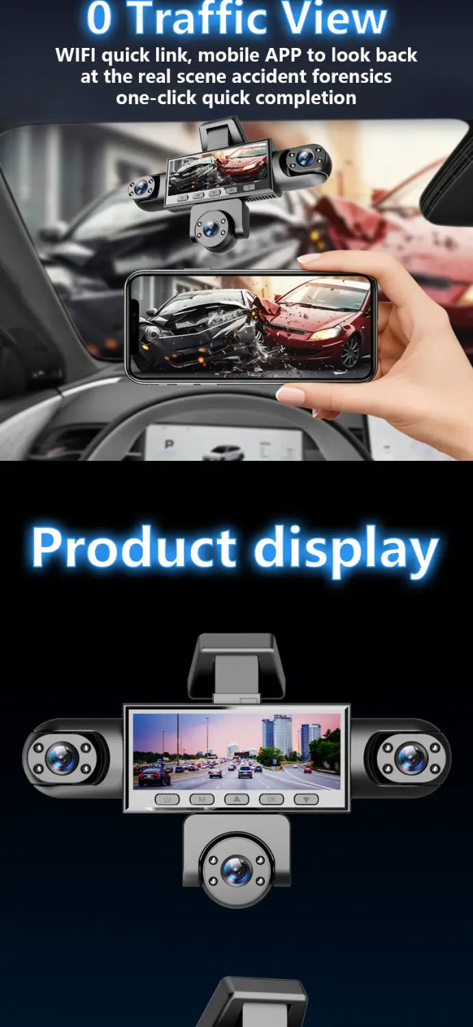 Five Camera Driving Recorder 1080P High-definition Night
