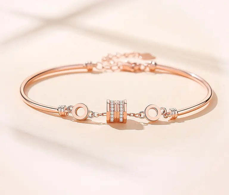 S925 small waist bracelet sterling silver niche design girlfriend rose gold light luxury gift jewelry