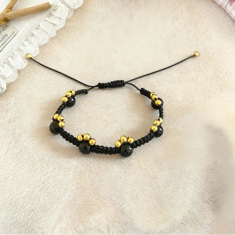 Retro Cat Claw Beaded Braided Bracelet For Women