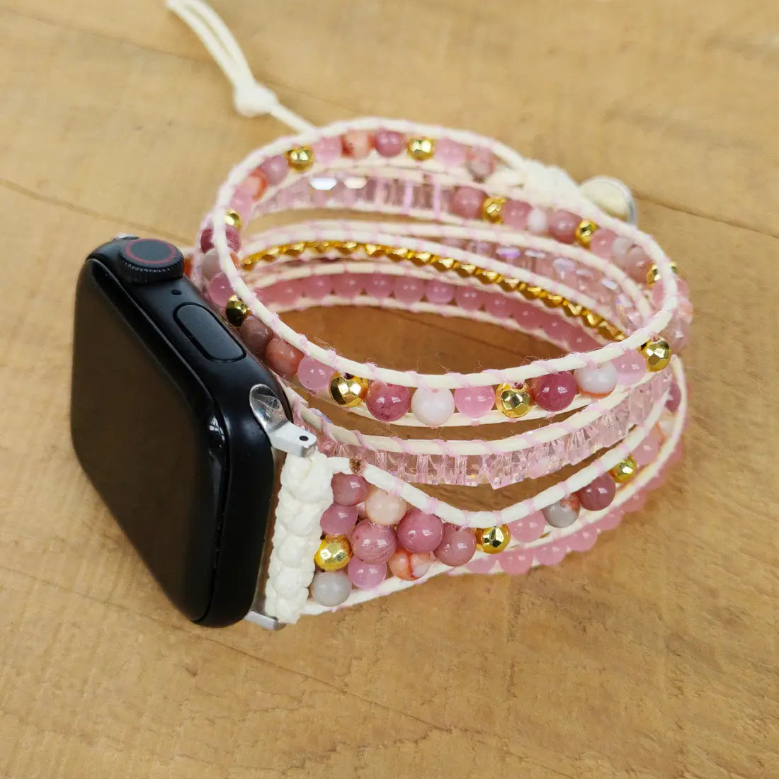 Natural Quartz Rough Woven Watch Band